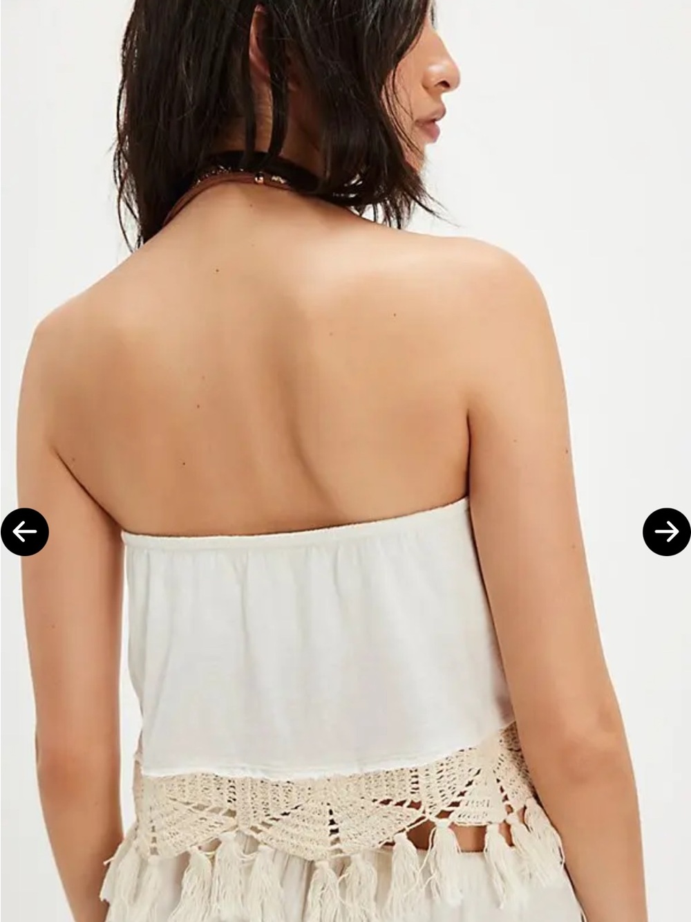 Free People Caden Tube Top on Ivory size XS NWOT Retail $58 - Picture 2 of 6